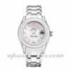 Caixa de senhoras Rolex Pearlmaster 80359 29 mm Rosa movimento automático madrepérola – mostrador de diamante