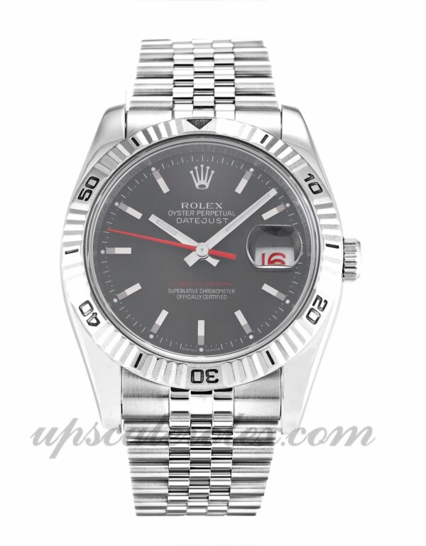 Rolex Turn-O-Graph 116264 36 mm masculino com movimento automático aço inoxidável 316 e ouro branco