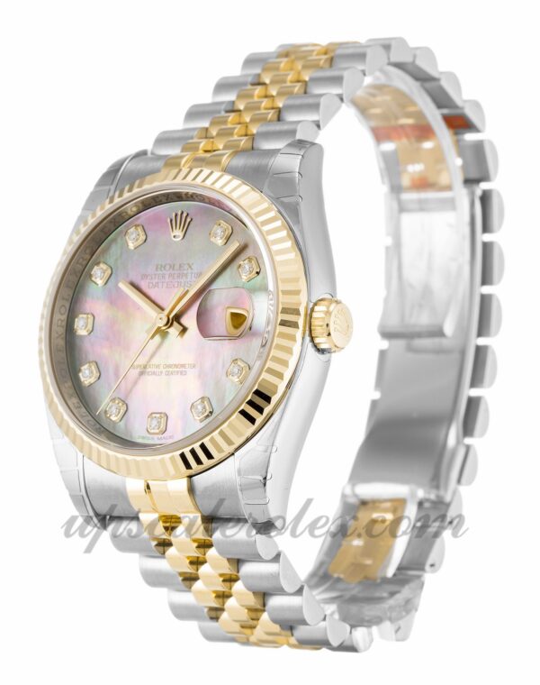 Caixa Unissex Rolex Datejust 116233 36mm Movimento automático madrepérola - Mostrador Black Diamond - Image 2