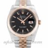 Rolex Datejust Mens 116231 36mm Caixa Movimento Automático Grau 316 Aço Inoxidável e Ouro Rosa