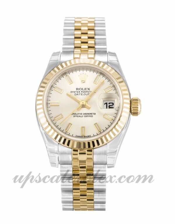 Senhoras Rolex Datejust Lady 179173 caixa 26 mm movimento automático mostrador prateado