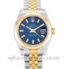 Senhoras Rolex Datejust Lady 179163 26 mm caso movimento automático mostrador azul