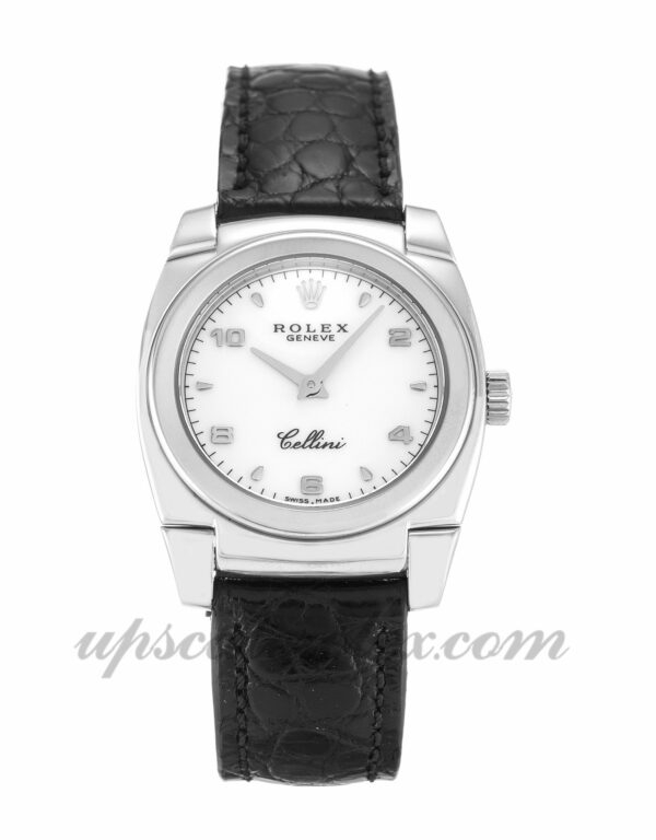 Senhoras Rolex Cellini 5310 25 mm caixa mostrador branco movimento de quartzo