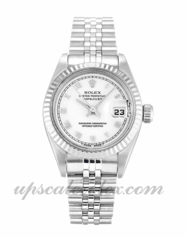 Senhoras Rolex Datejust Lady 69174 caixa 26 mm Movimento automático dial branco