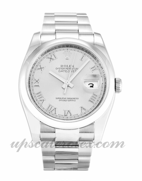 Caixa masculina Rolex Datejust 116200 36 mm Movimento automático mostrador prateado