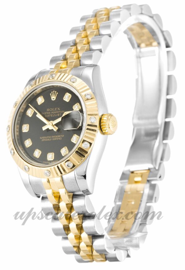 Senhoras Rolex Datejust Lady 179313 caixa 26mm Movimento automático Champagne Diamond dial - Image 2