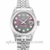 Estojo feminino Rolex Datejust Lady 79174 26 mm preto madrepérola movimento automático – mostrador de diamante