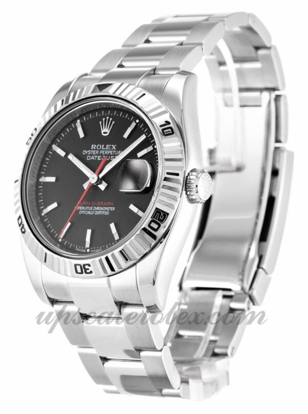 Caixa masculina Rolex Turn-O-Graph 116264 36mm Movimento automático Dial cinza - Image 2
