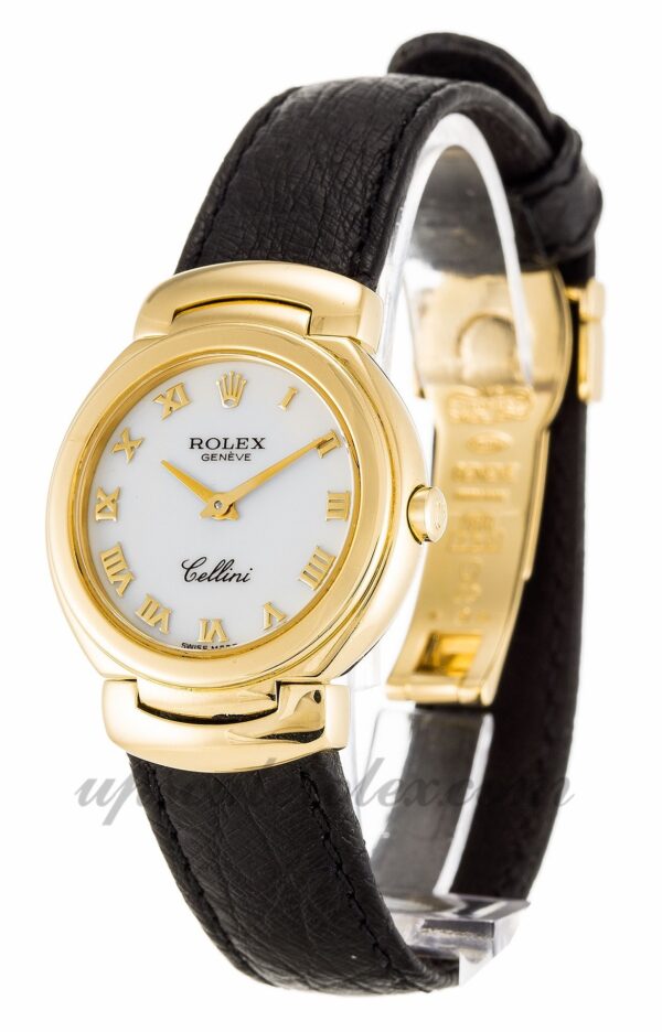 Senhoras Rolex Cellini 6621/8 26 MM caixa movimento quartzo mostrador branco - Image 3