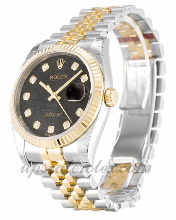 Mens Rolex Datejust 116 233 36 mm caixa movimento automático Black Jubilee Diamond Dial - Image 2
