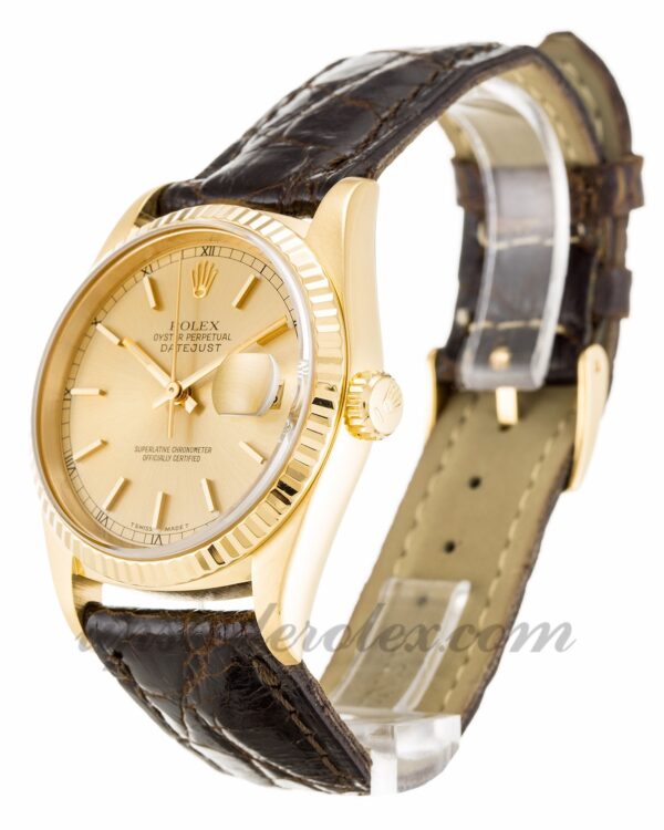 Masculino Rolex Datejust 16238 caixa 36 mm Movimento automático botão Champagne - Image 2