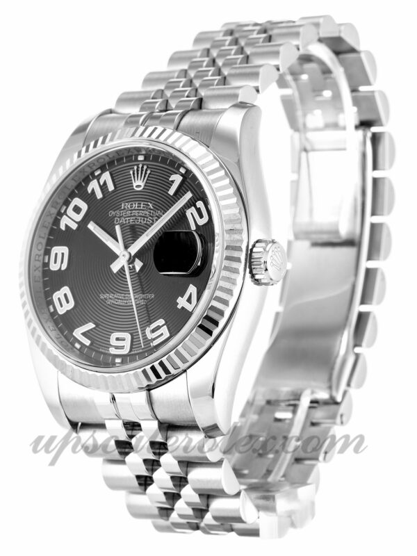 Homens Rolex Datejust 116234 caixa 36 mm Movimento automático Mostrador concêntrico preto - Image 2