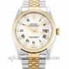 Homens Rolex Datejust 16233 caixa 36 mm Movimento automático Mostrador de diamante branco