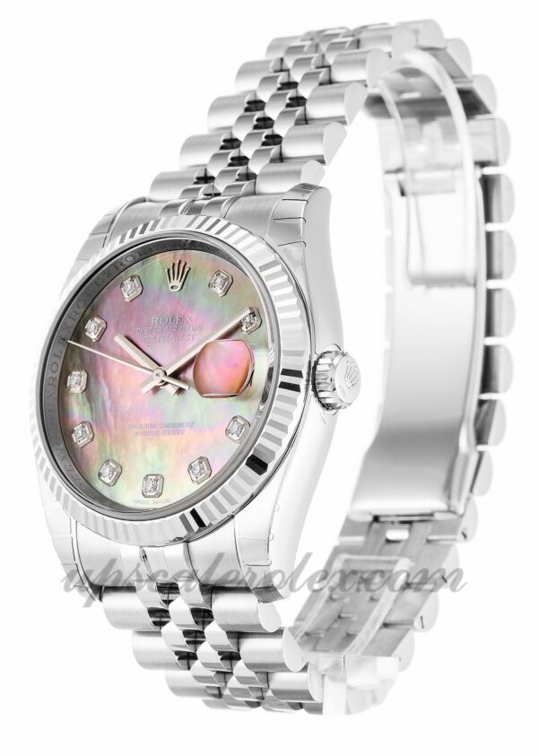 Estojo masculino Rolex Datejust 116234 36 mm preto madrepérola movimento automático - mostrador de diamante - Image 2
