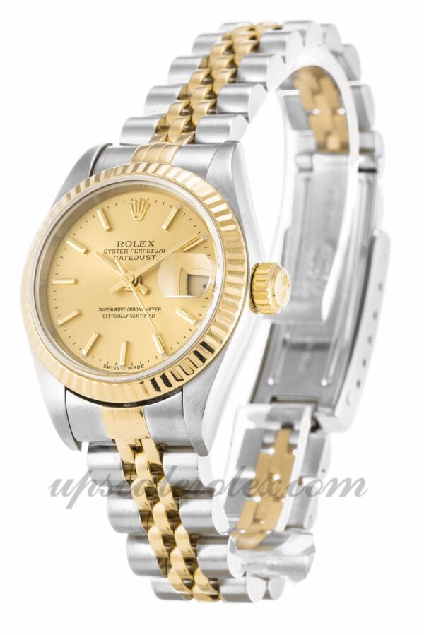 Senhoras Rolex Datejust Lady 79173 caixa 26mm movimento automático botão Champagne - Image 2