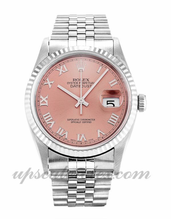 Masculino Rolex Datejust 16234 caixa 36 mm Movimento automático dial rosa