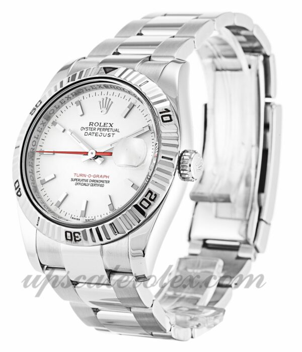 Masculino Rolex Turn-O-Graph 116264 movimento automático 36 mm caixa mostrador branco - Image 2