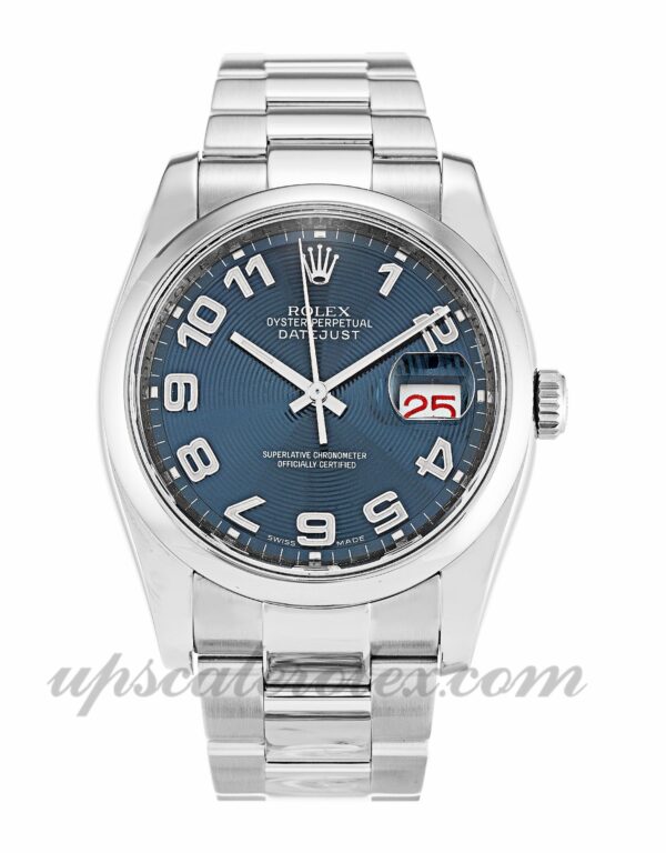 Rolex Datejust 116200 Men 36mm Caixa Movimento Automático Mostrador Concêntrico Azul