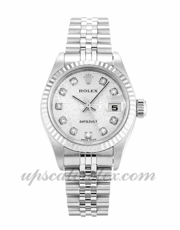 Senhoras Rolex Datejust Lady 79174 26mm caso movimento automático Silver Jubilee Diamond Dial