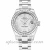 Senhoras Rolex Datejust Lady 179384 caixa 26 mm Movimento automático mostrador prateado