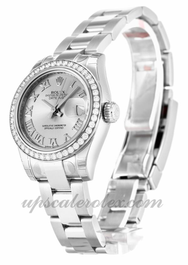 Senhoras Rolex Datejust Lady 179384 caixa 26 mm Movimento automático mostrador prateado - Image 2