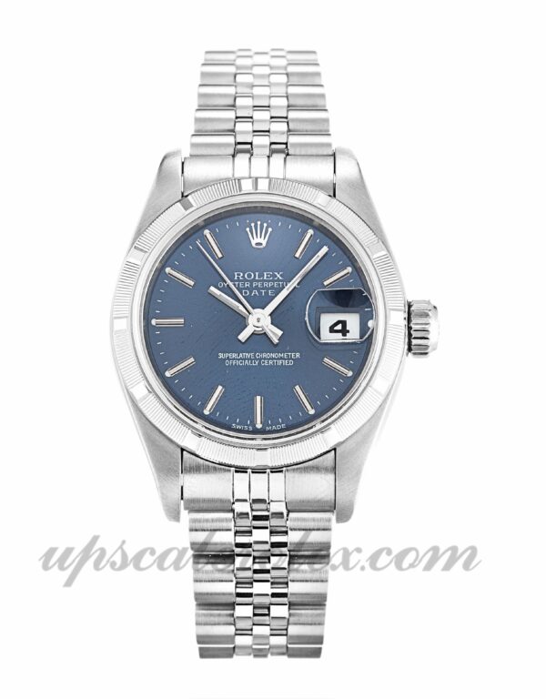 Senhoras Rolex Datejust Lady 79190 caixa 26 mm Movimento automático dial azul