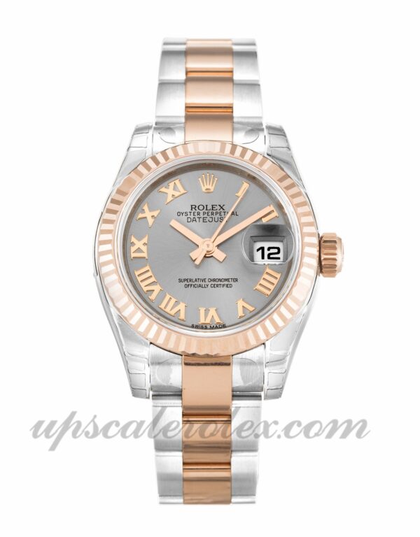 Senhoras Rolex Datejust Lady 179171 caixa 26 mm movimento automático dial de ródio