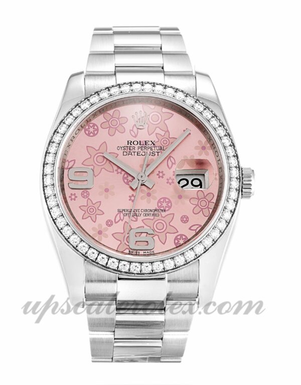 Senhoras Rolex Datejust 116244 caixa 36mm movimento automático dial floral