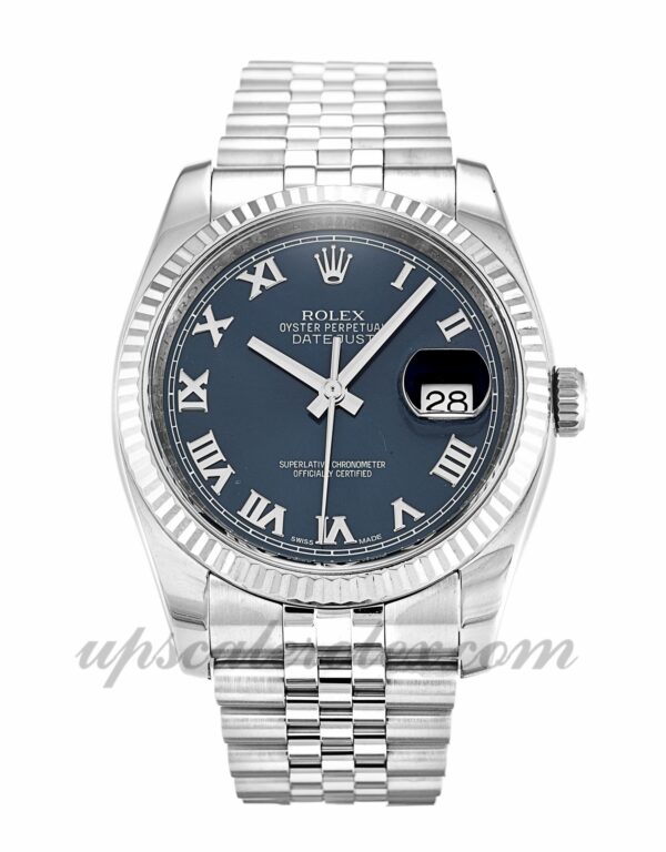 Homens Rolex Datejust 116234 caixa 36 mm Movimento automático Mostrador azul