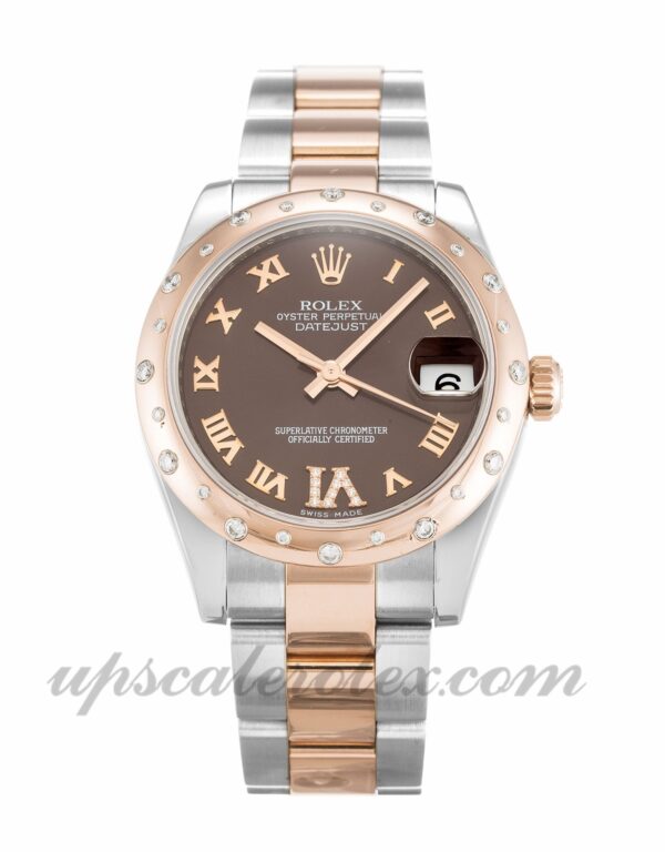 Senhoras Rolex Datejust Lady 178341 caixa 31mm Movimento automático mostrador de diamante chocolate