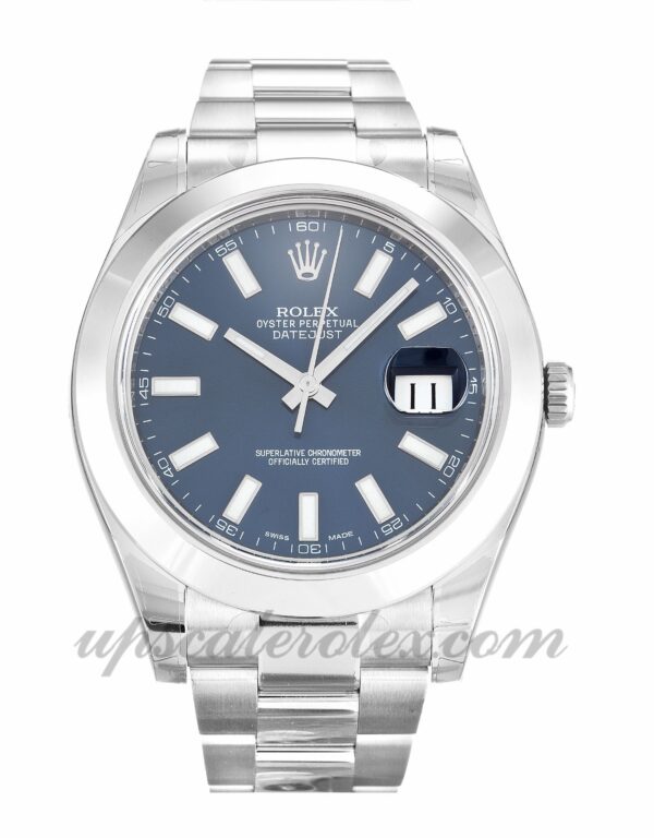 Homens Rolex Datejust II 116 300 41 mm caixa Movimento automático dial azul