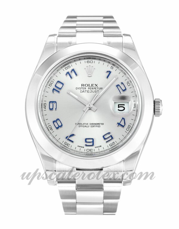 Homens Rolex Datejust II 116 300 41 mm caixa Movimento automático mostrador prateado