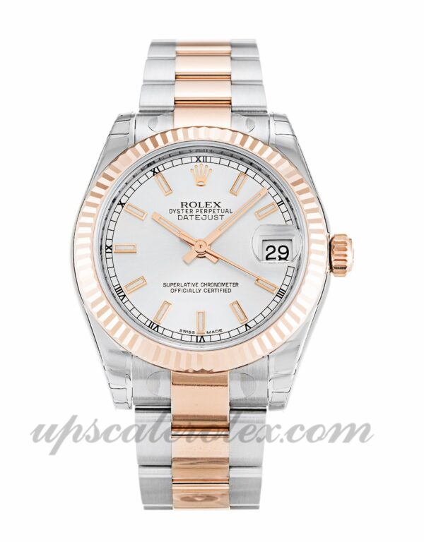 Caixa Unissex Rolex Mid-Size Datejust 178271 31 mm Movimento automático Mostrador prateado