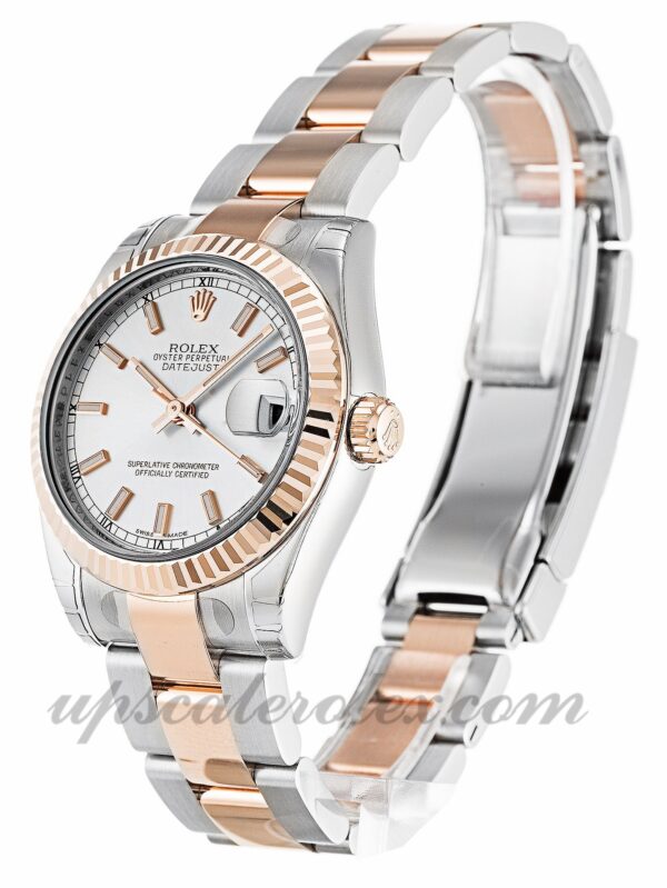 Caixa Unissex Rolex Mid-Size Datejust 178271 31 mm Movimento automático Mostrador prateado - Image 2