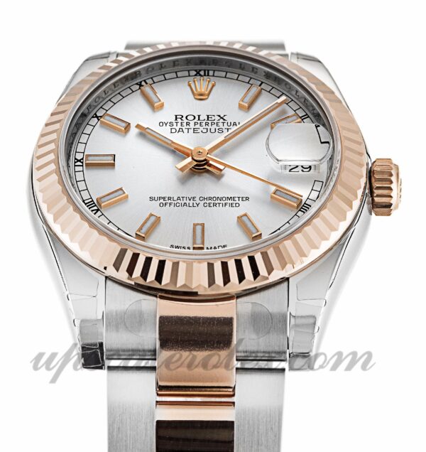 Caixa Unissex Rolex Mid-Size Datejust 178271 31 mm Movimento automático Mostrador prateado - Image 4