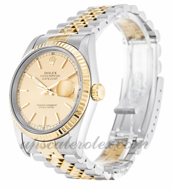 Caixa masculina Rolex Datejust 16233 36 mm Botão champanhe movimento automático - Image 2