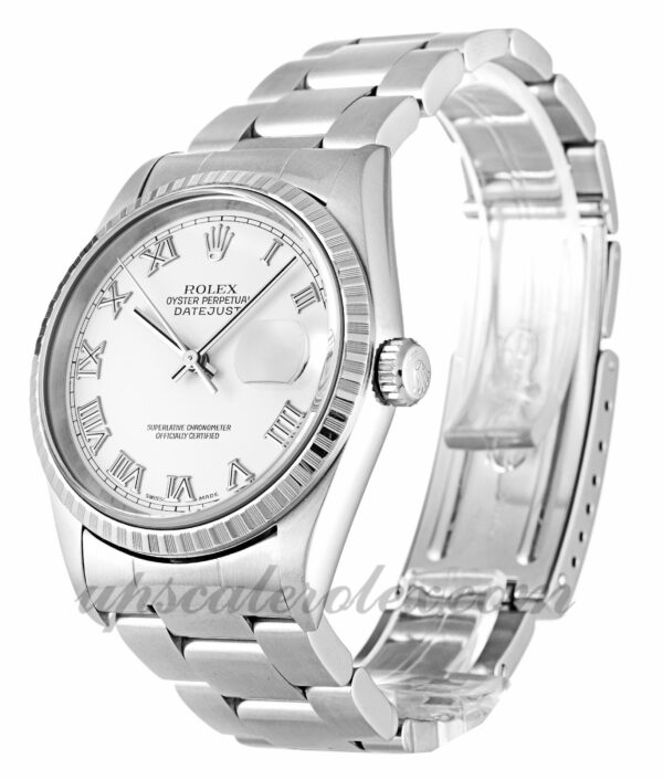 Homens Rolex Datejust 16220 caixa 36 mm Movimento automático Mostrador branco - Image 3