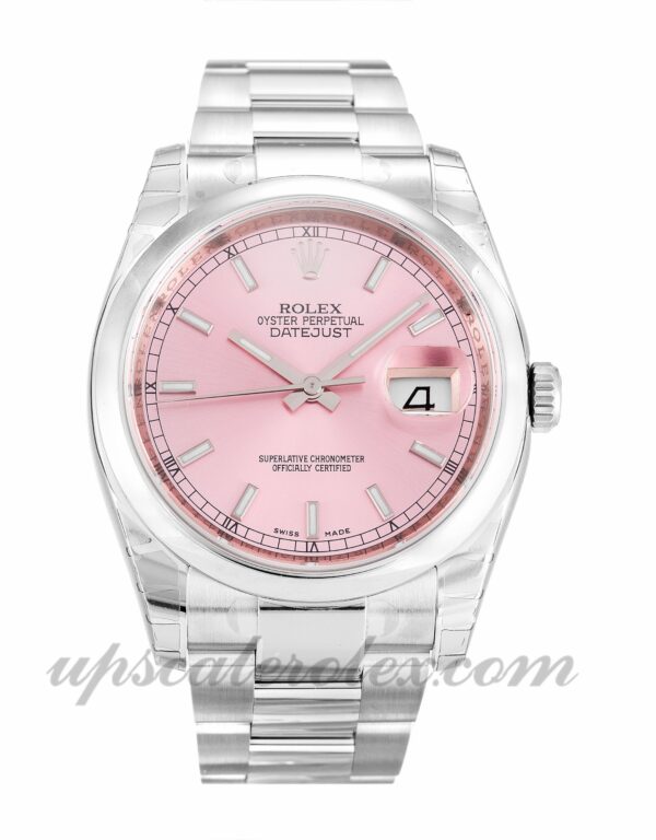 Rolex Datejust 116200 Men 36mm Caixa Movimento Automático Dial Rosa