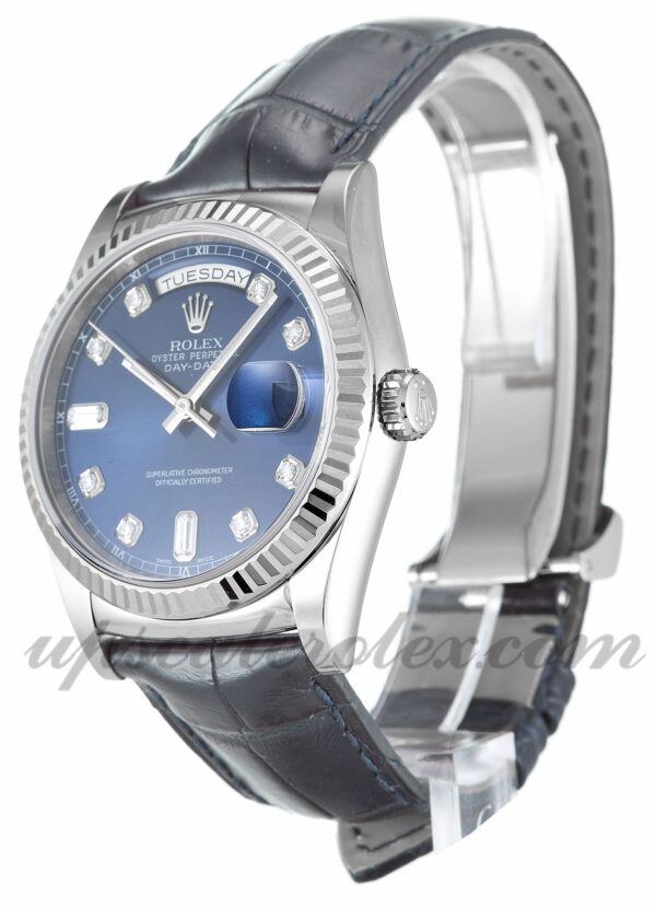 Masculino Rolex Day-Date 118139 caixa 36 mm Movimento automático mostrador de diamante azul - Image 3