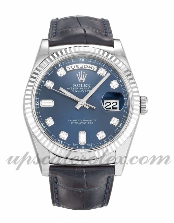 Masculino Rolex Day-Date 118139 caixa 36 mm Movimento automático mostrador de diamante azul