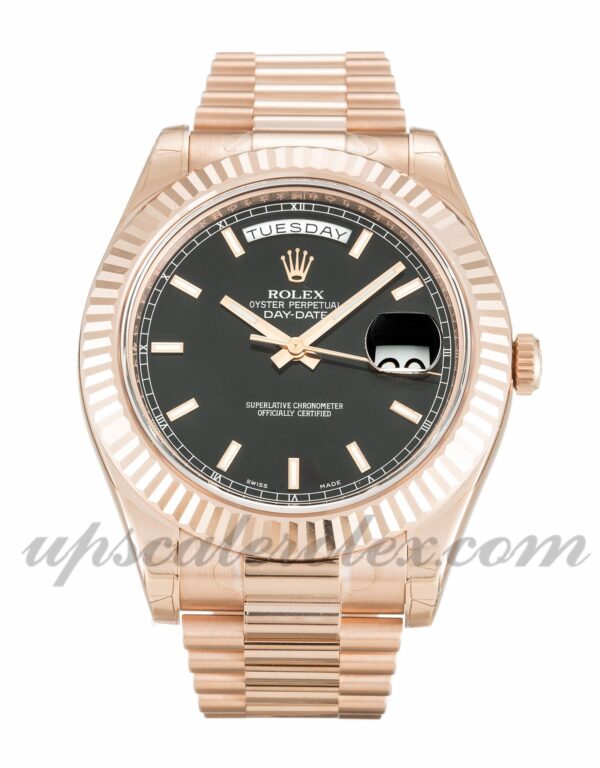 Masculino Rolex Day-Date II 218235 caixa 41 mm Movimento automático Mostrador preto