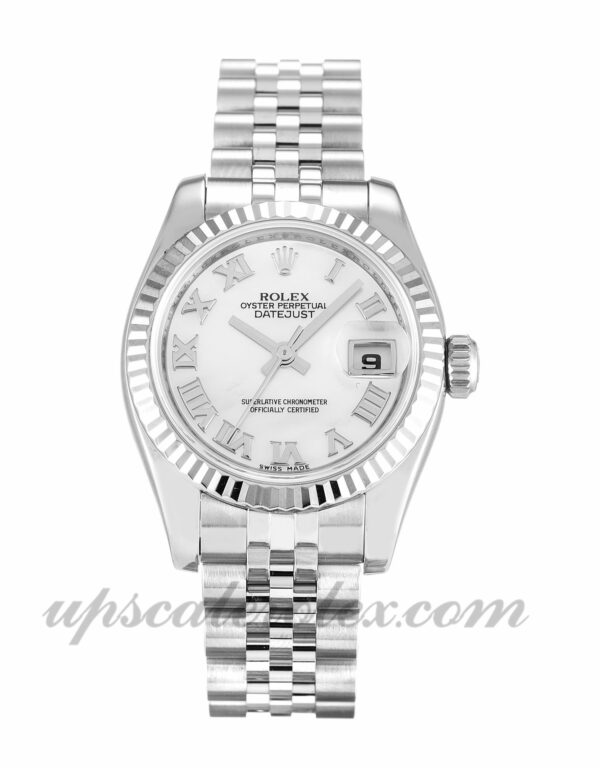 Ladies Rolex Datejust Lady 179174 26 MM Case Madrepérola movimento automático - mostrador branco
