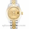 Senhoras Rolex Datejust Lady 179163 caixa 26mm movimento automático botão Champagne