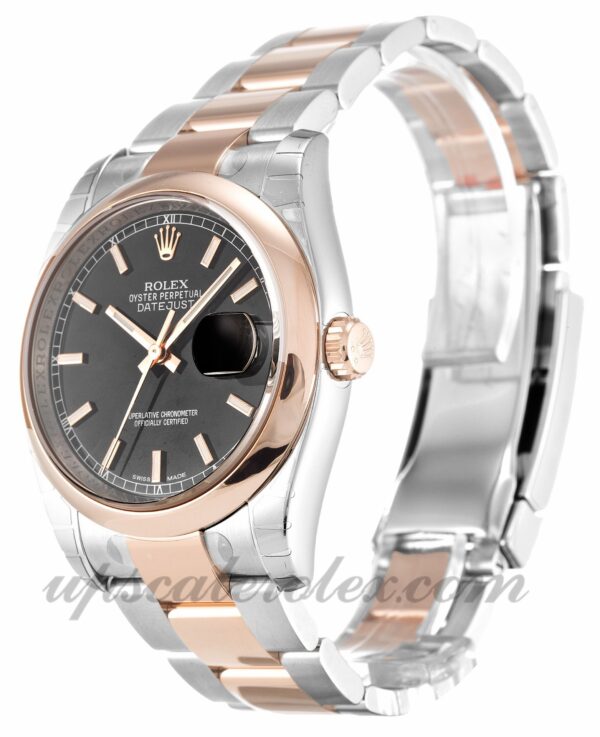 Homens Rolex Datejust 116201 caixa 36 mm Movimento automático Mostrador preto - Image 2