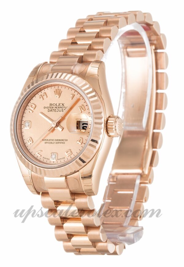 Senhoras Rolex Datejust Lady 179175F 26mm estojo madrepérola movimento automático - Goldust Diamond Dial - Image 2