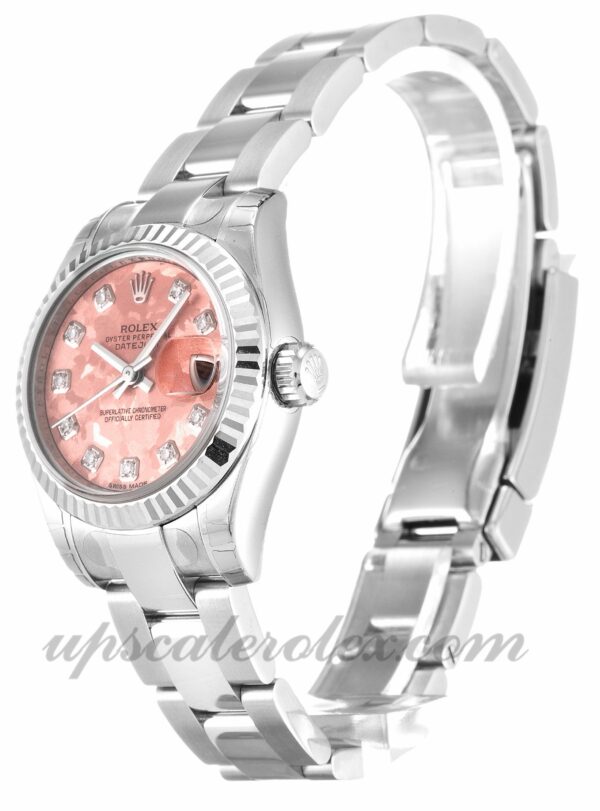 Ladies Rolex Datejust Lady 179174 caixa 26 mm Movimento automático ouro em pó - dial rosa - Image 2