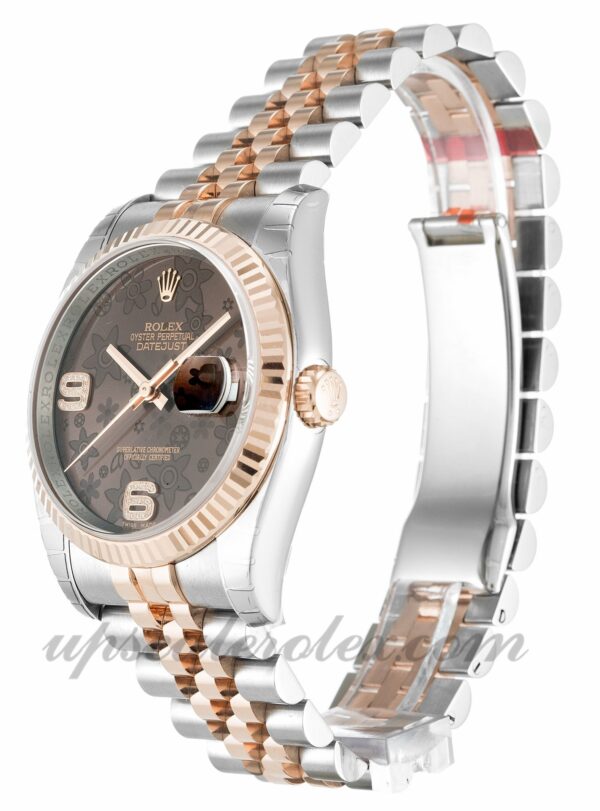 Caixa Unissex Rolex Datejust 116231 36mm Movimento automático Chocolate Floral Diamond Dial - Image 2