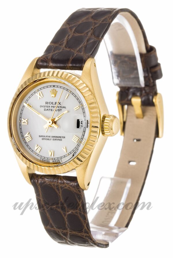 Senhoras Rolex Datejust Lady 6916 caixa 26 mm Movimento automático dial branco - Image 2