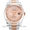 Masculino Rolex Datejust 116201 caixa 36 mm Movimento automático mostrador em ouro rosa com diamantes (Jubileu)