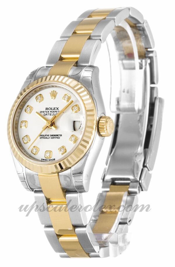 Senhoras Rolex Datejust Lady 179173 caixa 26 mm Movimento automático dial de diamante branco - Image 2